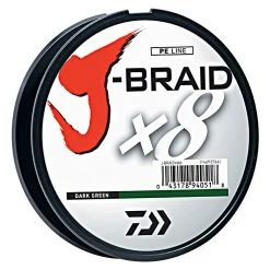 Daiwa J-Braid X8 Braided Line 330 Yards Dark Green