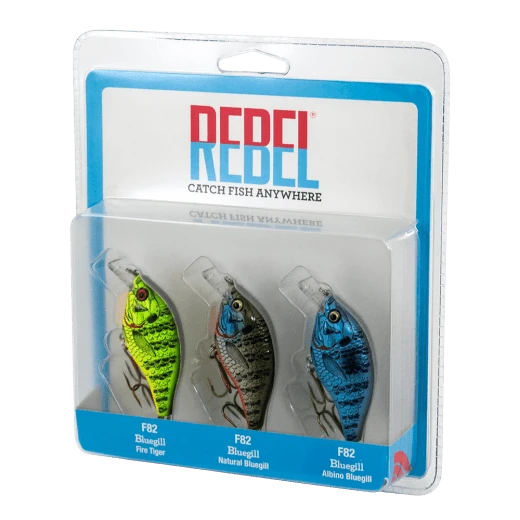 Rebel Bluegill Squarebill Crankbait 3-Piece Variety Pack 1 Rebel Bluegill Squarebill Crankbait 3-Piece Variety Pack