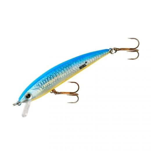 Baits Rebel TD47 Tracdown Ghost Minnow 2 1/2 Inch Barbless Hard Minnow 2 Baits Rebel TD47 Tracdown Ghost Minnow 2 1/2 Inch Barbless Hard Minnow