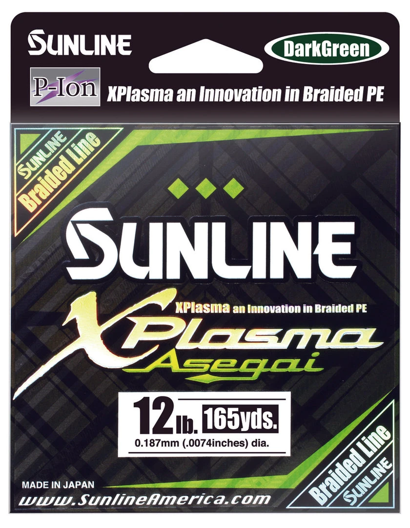 Sunline Xplasma Asegai Green Braided Line 165 Yards 6 Sunline Xplasma Asegai Green Braided Line 165 Yards