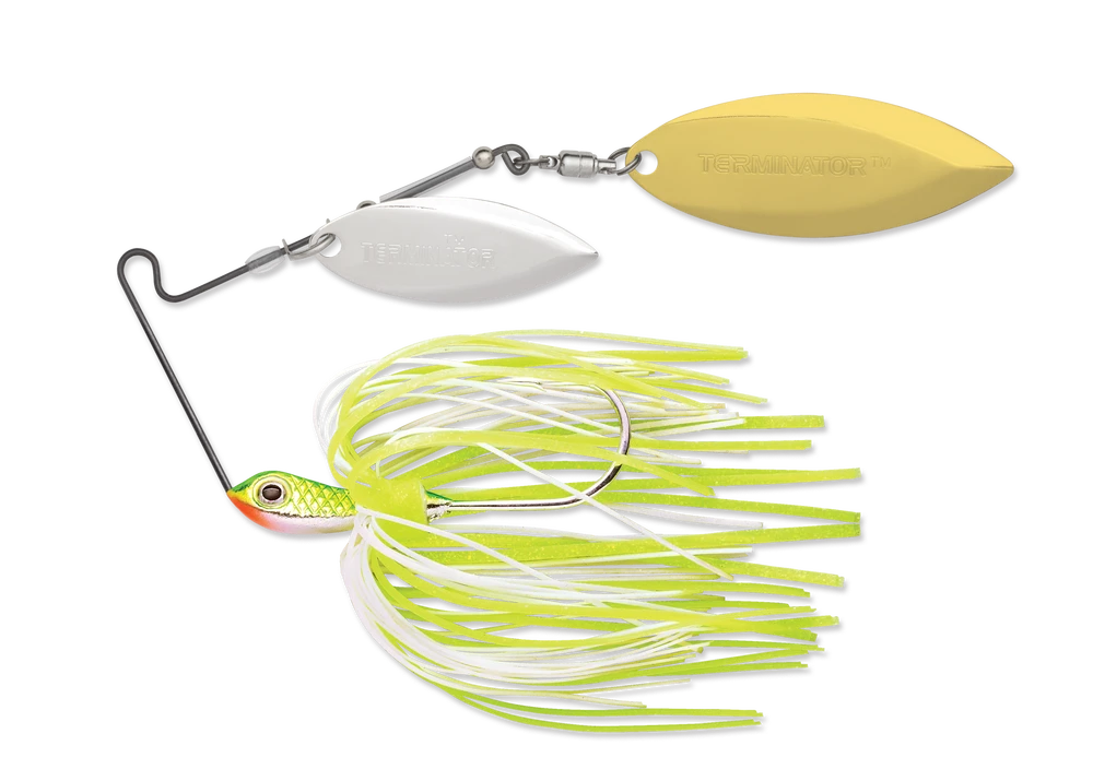 Baits Terminator Super Stainless Spinnerbait Double Willow 1/2 Oz. 3 Baits Terminator Super Stainless Spinnerbait Double Willow 1/2 Oz.