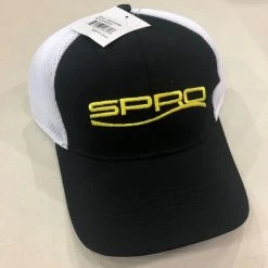 Apparel SPRO Black Hat With White Mesh