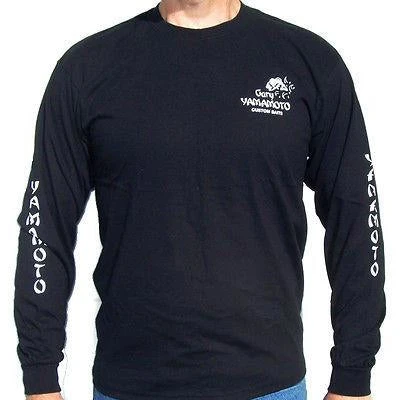 Gary Yamamoto Logo Long Sleeve Cotton T-Shirts Apparel 1 Gary Yamamoto Logo Long Sleeve Cotton T-Shirts Apparel