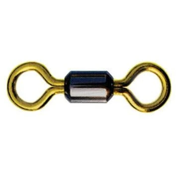 Tackle P-Line Black & Gold Single Rolling Barrel Swivel 1 Tackle P-Line Black & Gold Single Rolling Barrel Swivel