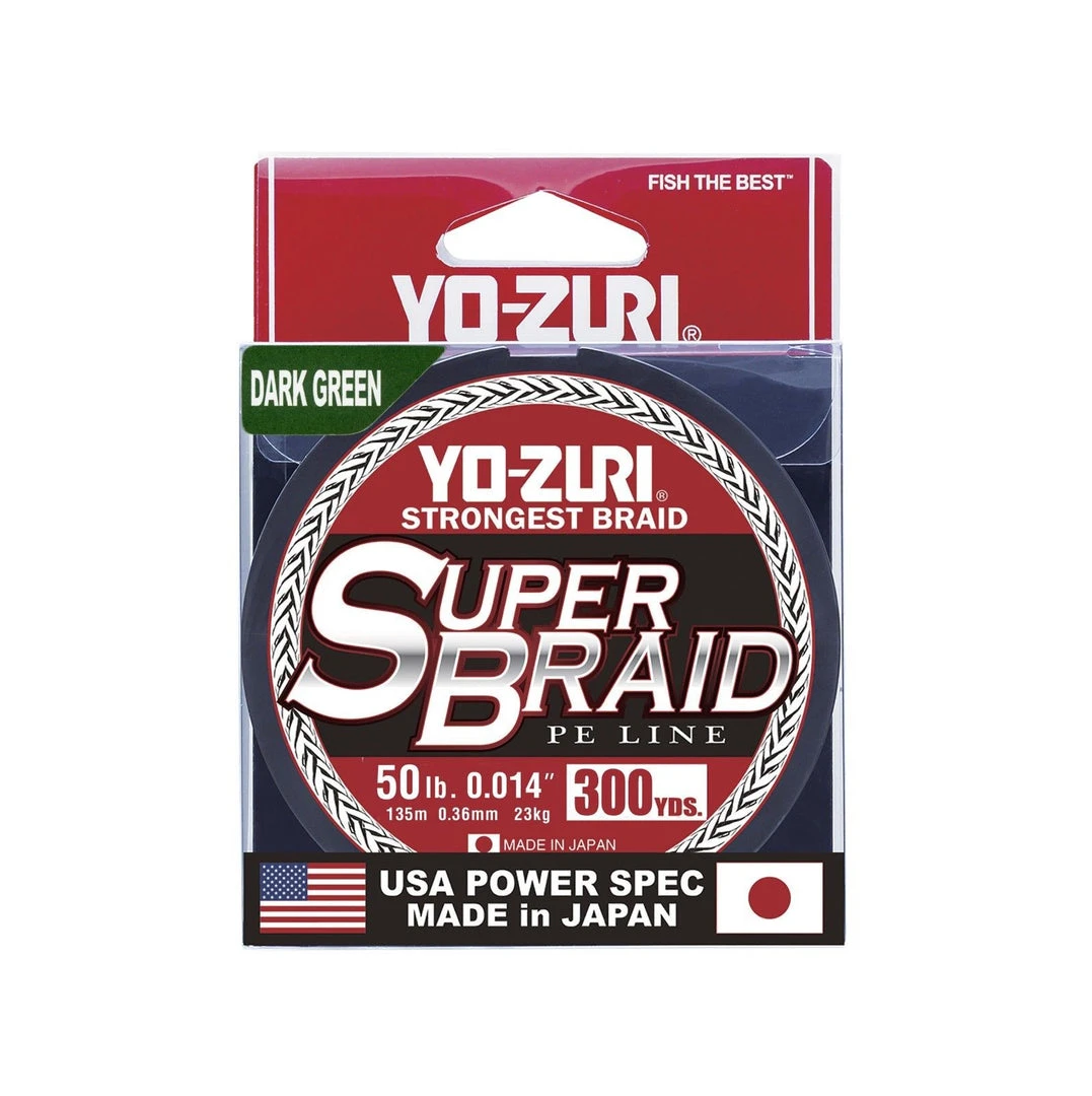 Yo-Zuri Superbraid Dark Green 300 Yards Superbraid Fishing Line 6 Yo-Zuri Superbraid Dark Green 300 Yards Superbraid Fishing Line