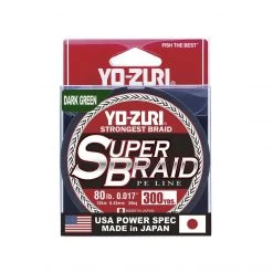 Yo-Zuri Superbraid Dark Green 300 Yards Superbraid Fishing Line 15 Yo-Zuri Superbraid Dark Green 300 Yards Superbraid Fishing Line