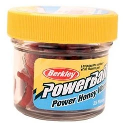 Baits Berkley Powerbait Honey Worm 1 In, 55 Per Jar