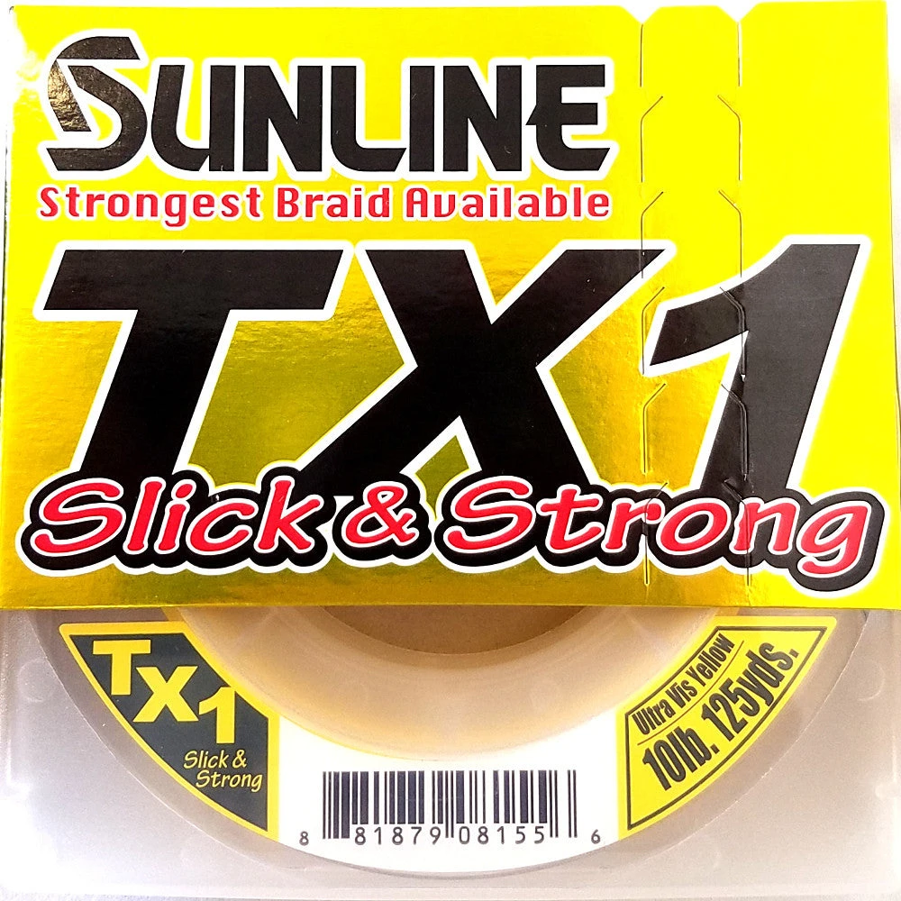 Sunline Tx1 Braided Line Ultra Vis Yellow 125Yd 1 Sunline Tx1 Braided Line Ultra Vis Yellow 125Yd